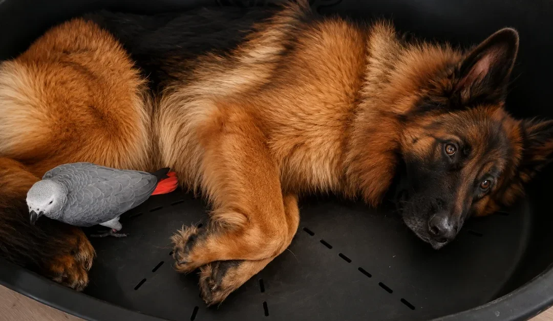 De Duitse Herder en andere huisdieren — hond, kat, vogel en meer